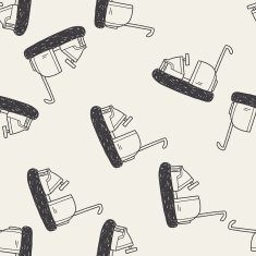 bumper car doodle seamless pattern background