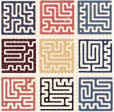 Set of children's maze
