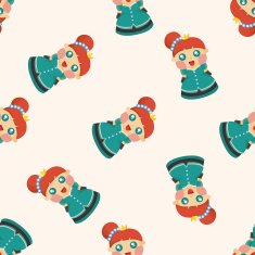 Royal theme princess seamless pattern N9