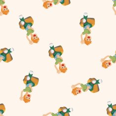 boy character seamless pattern N5