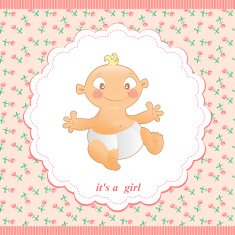 Children's background from the flowers with a small child N2