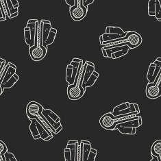 coat doodle seamless pattern background