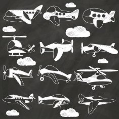 plane on chalk
