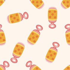 Baby rattle cartoon seamless pattern background N2