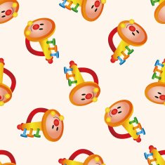 baby toy trumpet cartoon seamless pattern background