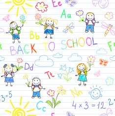 Seamless background Back to school N2
