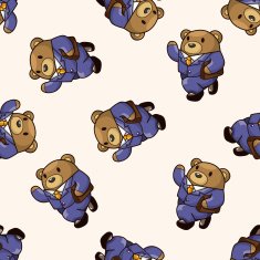 animal worker cartoon seamless pattern background