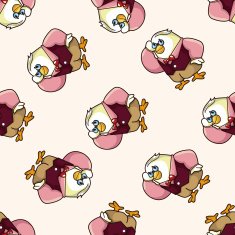 animal worker cartoon seamless pattern background N2