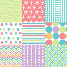 Set of seamless geometric patterns N3