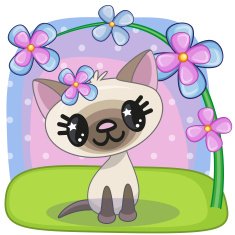 Cat with flowers N2