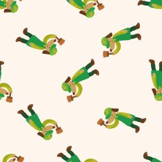 animal dog worker cartoon seamless pattern background N2