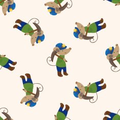 animal mouse worker cartoon seamless pattern background