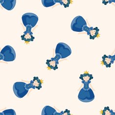 Royal theme princess cartoon seamless pattern background N11
