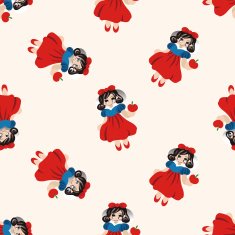 fairytale princess cartoon seamless pattern background N15