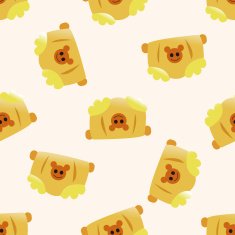 Baby clothes cartoon seamless pattern background N5