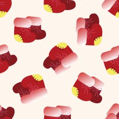 Baby supplies slippers cartoon seamless pattern background