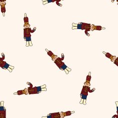 Toy Soldiers cartoon seamless pattern background N4