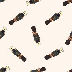 Toy Soldiers cartoon seamless pattern background N5