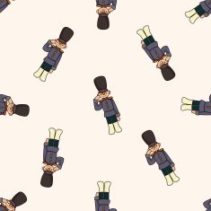 Toy Soldiers cartoon seamless pattern background N7