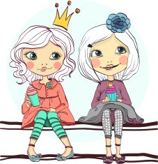 Little girls best friends