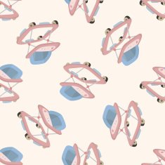 Baby walker cartoon seamless pattern background N5