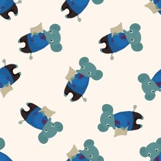 animal ephant worker cartoon seamless pattern background N2