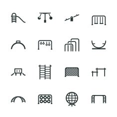 Playground Silhouette Icons