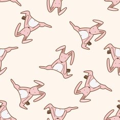baby doll cartoon seamless pattern background N4