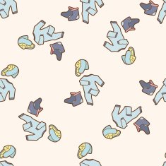 Baby clothes cartoon seamless pattern background N9