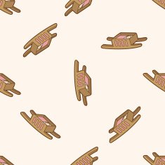 baby bed cartoon seamless pattern background N4