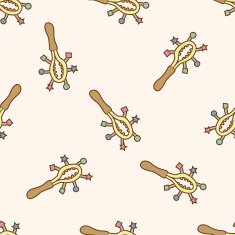 baby toy rattle cartoon seamless pattern background N5