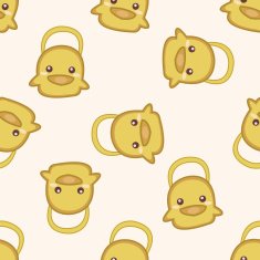 Baby bib cartoon seamless pattern background N6