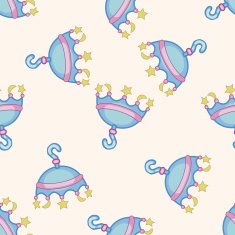 baby hanging cartoon seamless pattern background N3