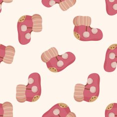 Baby supplies slippers cartoon seamless pattern background N2