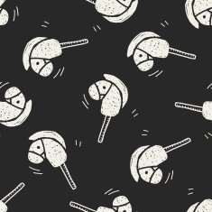 Doodle Toy horse seamless pattern background N2
