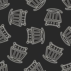 Doodle Cots seamless pattern background