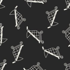 Doodle stroller seamless pattern background