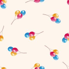 playground ballon cartoon seamless pattern background