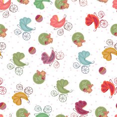 Seamless baby background color strollers and toys Baby seamless sets