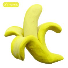 Icon of plasticine banana