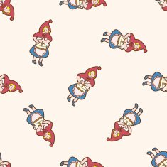 fairytale princess cartoon seamless pattern background N22