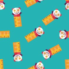 Height scale flat icon eps10 seamless pattern background