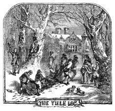 Hauling the Christmas Yule Log