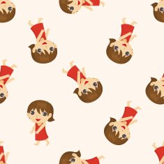 kid cartoon seamless pattern background N5