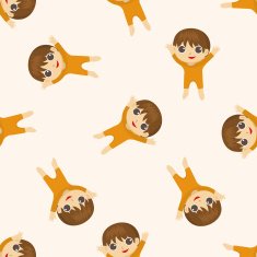 kid cartoon seamless pattern background N8