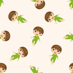 kid cartoon seamless pattern background N9