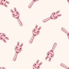 baby toy rattle cartoon seamless pattern background N7