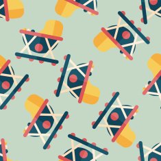 Baby walker flat icon eps10 seamless pattern background
