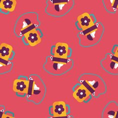 kid water bottle flat icon EPS 10 seamless pattern background N2