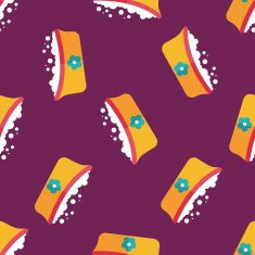 baby bath flat icon eps10 seamless pattern background